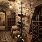 Cantinetta cantina portabottiglie porta bottiglia in metallo vino 10 bottiglie parete muro 960ve