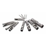 Punzoni fustelle fustella per cuoio pelle cinte cinta 15 pz metriche punzone 2 22 mm  175sa - immagine 2