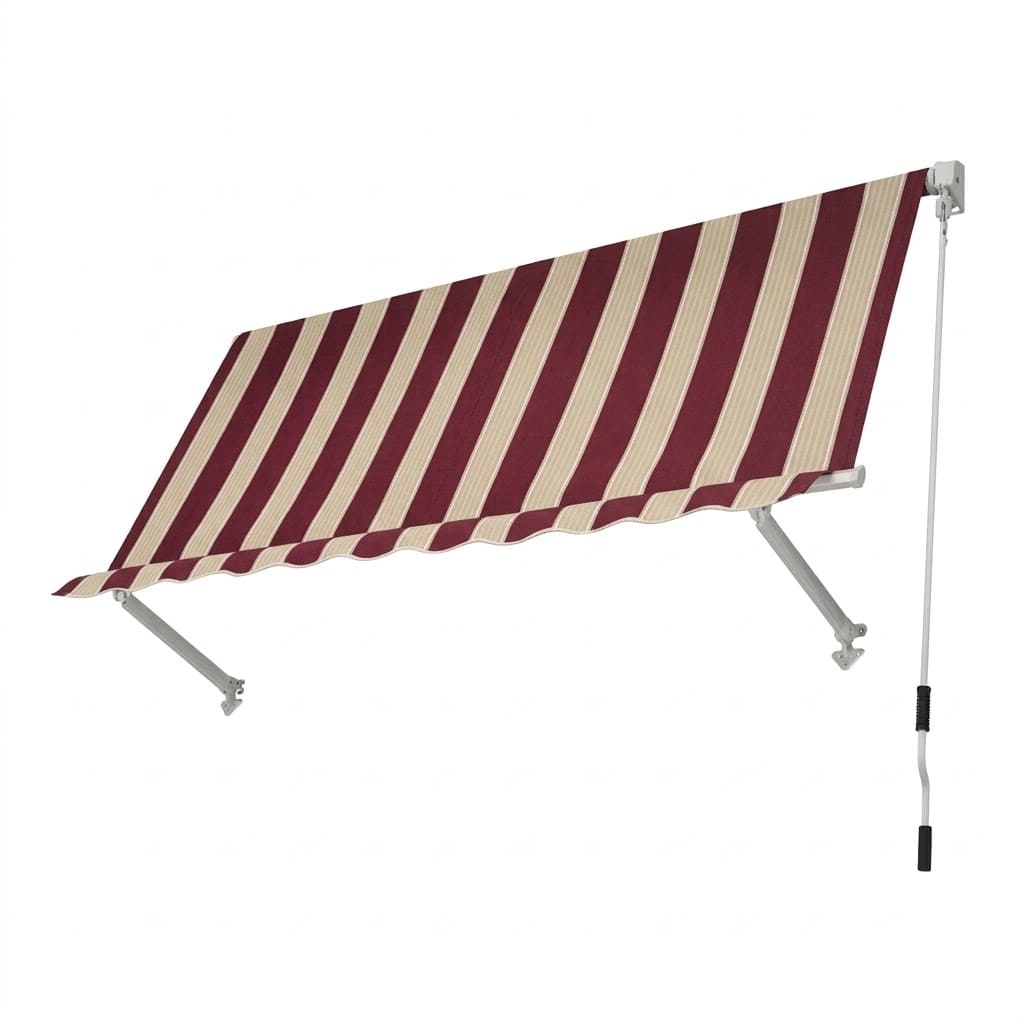 tenda bordeaux TENDA DA SOLE A CADUTA BALCONE SENZA CASSONE 2,5x2,5 MT BEIGE/BORDEAUX 3930 - immagine 1