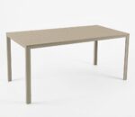 Tavolo rettangolare polipropilene da esterno giardino effetto legno beige cm 156x78x74 h 030ds - immagine 2